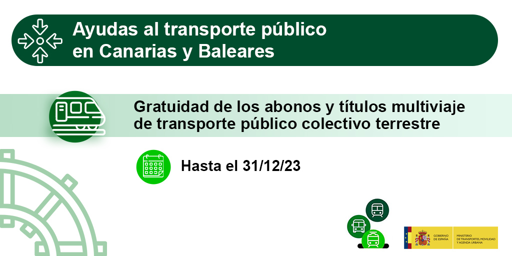 Ayudas al transporte público en Canarias y Baleares
