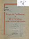 Portada Estudio del Plan Nacional de Obras Hidráulicas, redactado por el Centro de Estudios Hidrográficos