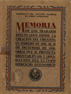 Portada Memoria de los trabajos efectuados desde la creación del Circuito en febrero de 1926, al 31 de diciembre de 1930
