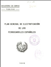 Portada Plan general de electrificación de los ferrocarriles españoles 