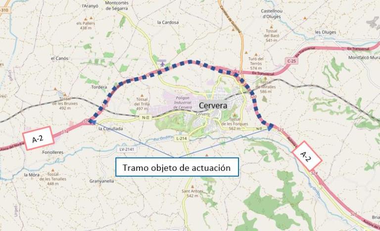 Imagen noticia: Tramo de actuación - Ministerio de Transportes, Movilidad y Agenda Urbana.