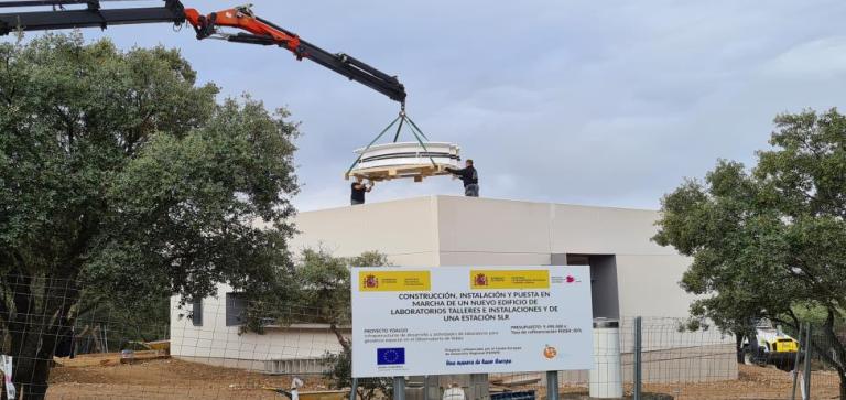 Imagen noticia: Obras de construcción de la estación SLR en el Observatorio de Yebes - Ministerio de Transportes, Movilidad y Agenda Urbana.