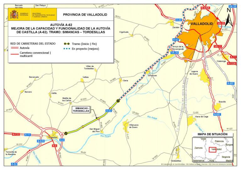 Imagen noticia: Mapa de tramo - Ministerio de Transportes, Movilidad y Agenda Urbana.
