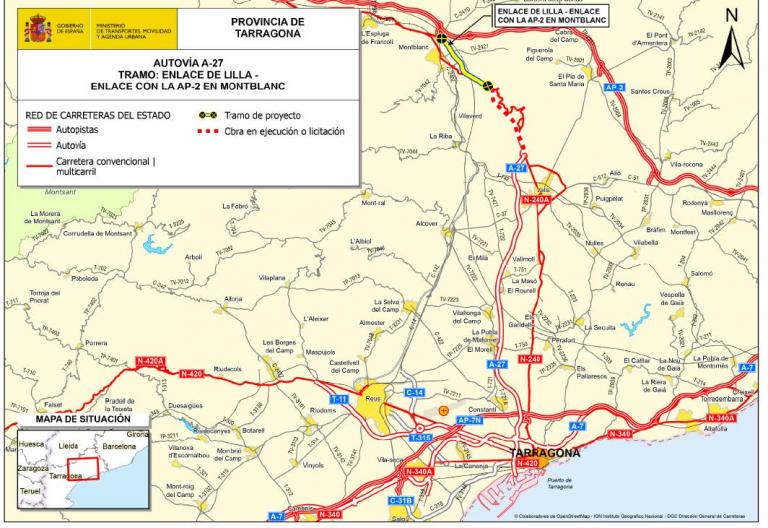 Imagen noticia: Mapa de situación del proyecto - Ministerio de Transportes, Movilidad y Agenda Urbana.
